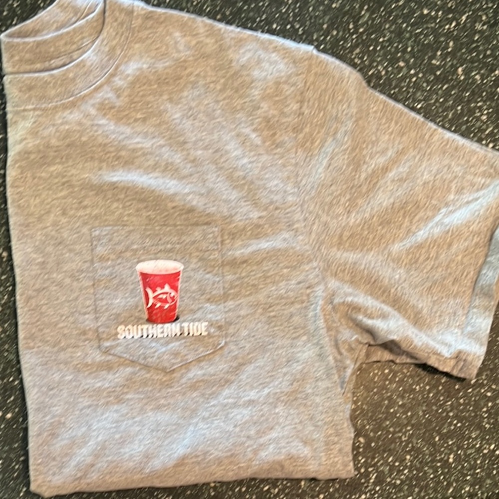 Southern Tide Heather Gray Tee with Logo